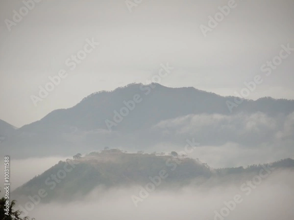Fototapeta 雲海に浮かぶ竹田城