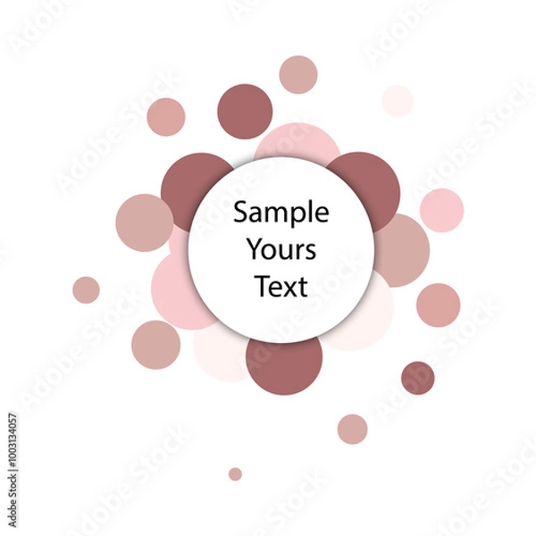 Fototapeta Illustration Confetti. Circle cheerful background. Color Side Round. Eps 10