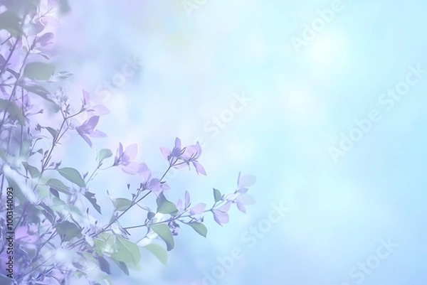 Fototapeta Soft Periwinkle Background with Calming Light Effects
