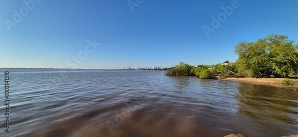 Obraz Região central de Porto Alegre, Brasil, vista do Parque do Pontal.
