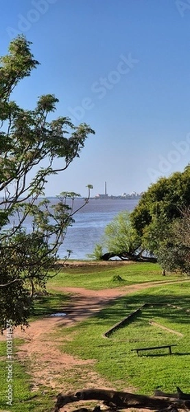 Obraz Usina do Gasômetro, vista do Parque do Pontal, Porto Alegre, Brasil.