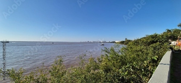 Obraz Região central de Porto Alegre, vista do Parque do Pontal.