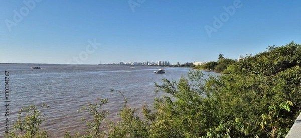 Obraz Região central de Porto Alegre, vista do Parque do Pontal.