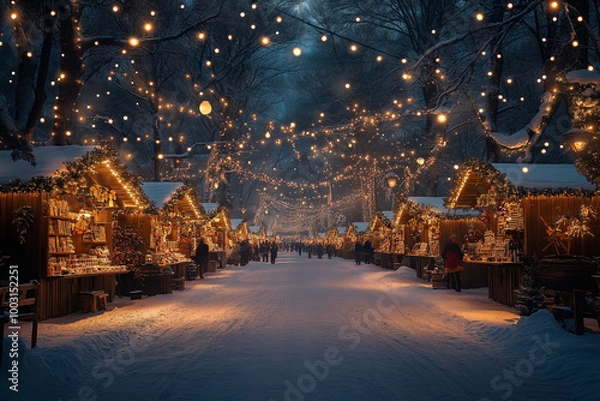 Fototapeta Le marché de noël