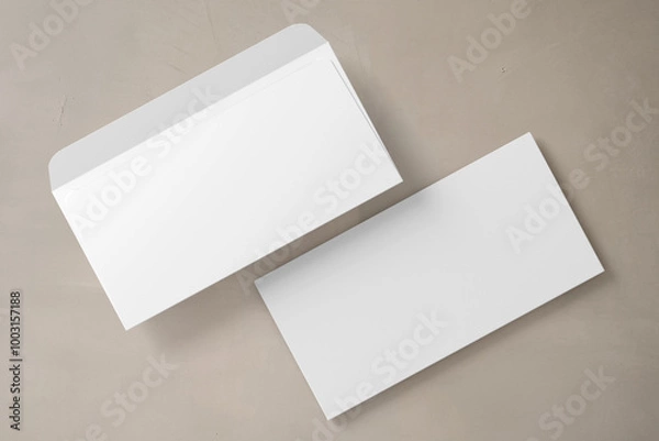 Fototapeta 3D illustration. Envelope, A5 format isolated