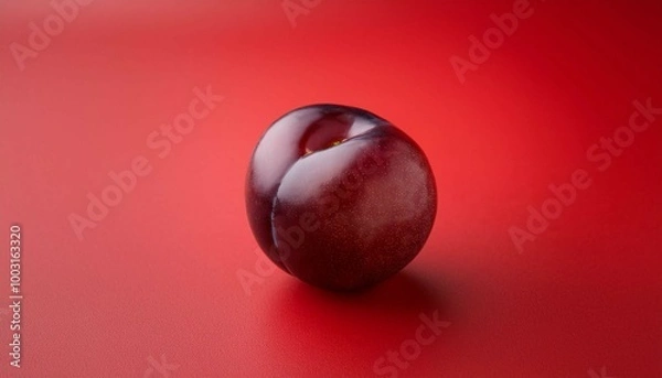 Fototapeta cherry on red