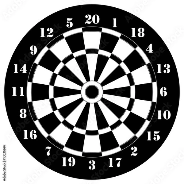 Obraz Darts game black and white