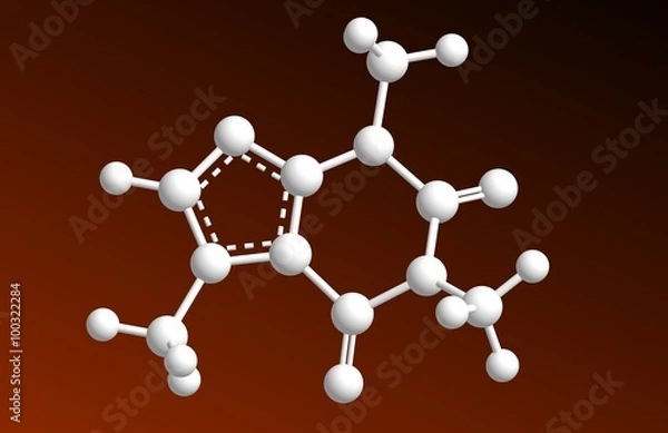 Fototapeta Molecular structure of caffeine