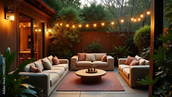 Obraz Modern outdoor background with lights