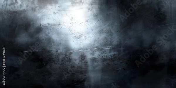 Obraz Abstract textured metal surface with scratches and smudges in dark monochromatic tones