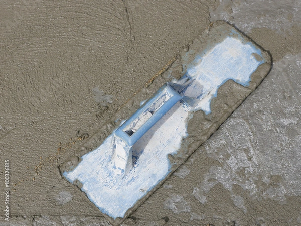 Obraz trowel and wet cement