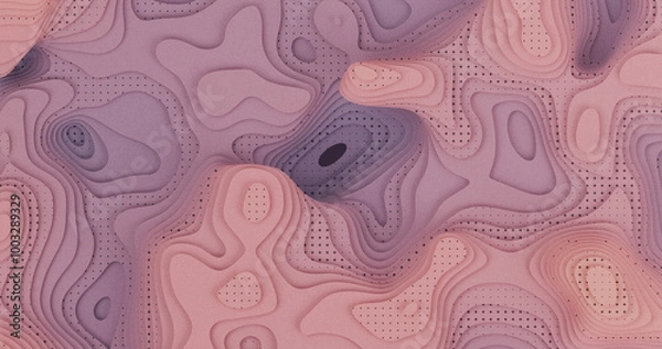 Obraz Layered Topography abstract pattern with waves
