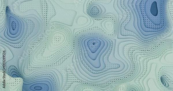 Obraz Layered Topography abstract pattern with waves