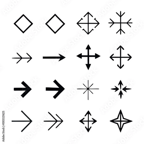 Fototapeta arrow icons set isolated