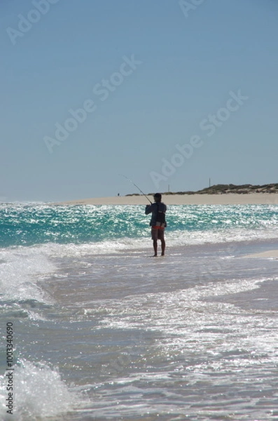 Fototapeta Beach Fishing in Western Australia