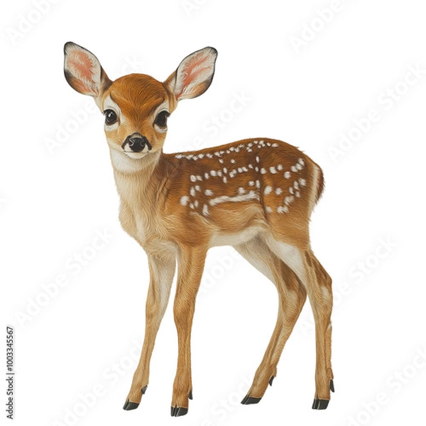 Obraz Beautiful Bambi standing The background