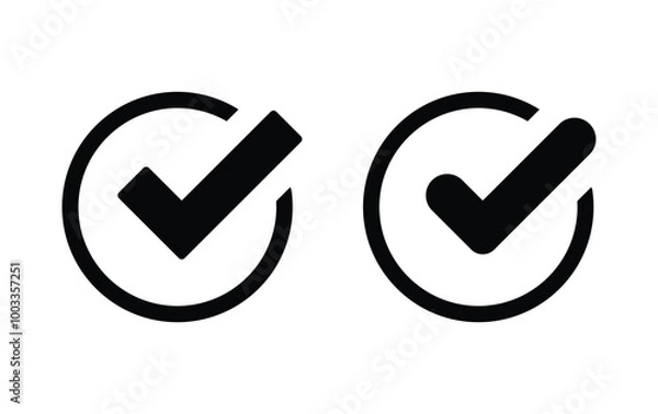 Fototapeta check mark icon, check mark sign vector	