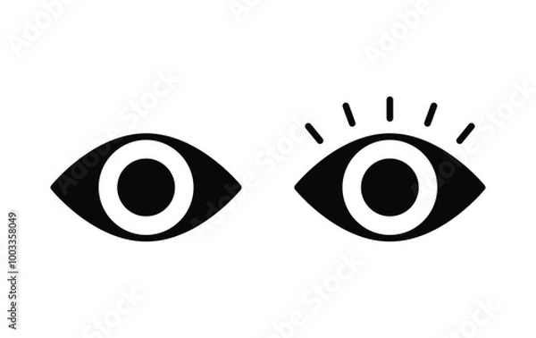Fototapeta Eye icon, eye symbol vector