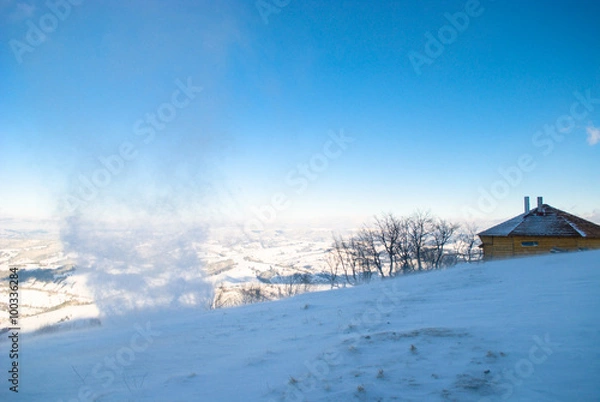 Obraz Snow wind in mountains