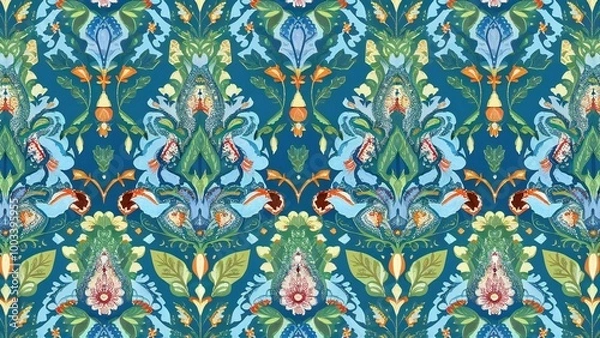 Fototapeta seamless pattern with flowers
