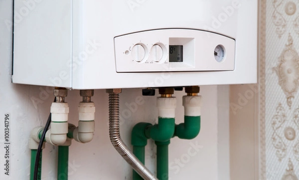 Obraz white boiler on the wall