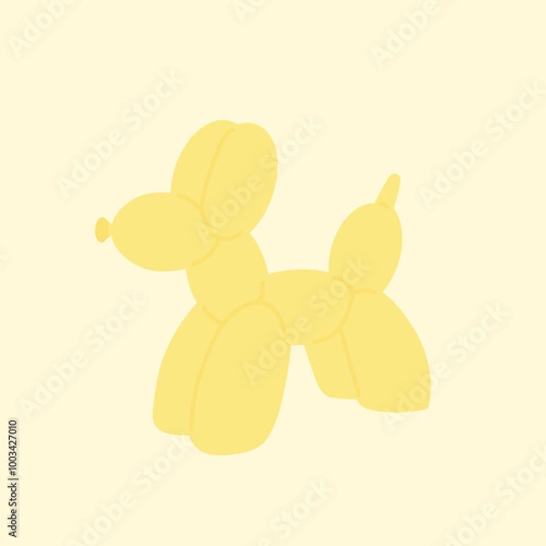 Fototapeta Dog-Shaped Ornament : Concept illustration of a simple design home interior decoration.