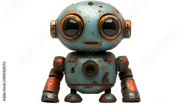 Fototapeta a blue and orange robot.