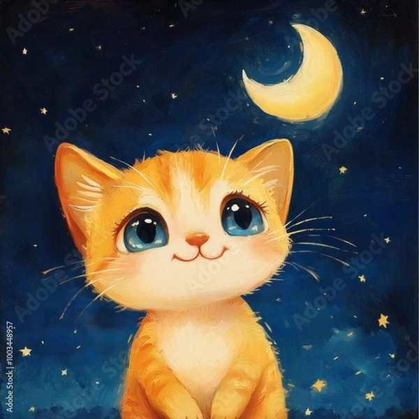 Fototapeta cat in the night