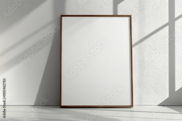 Fototapeta A3 Poster Mockup on White Background created with Generative AI