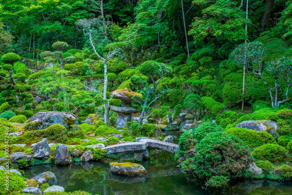Fototapeta 奈良県　当麻寺　西南院庭園