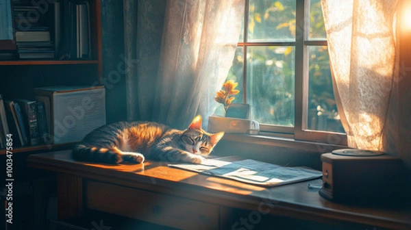 Obraz cat in the window
