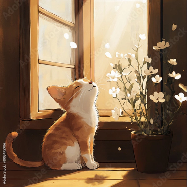 Obraz cat in the window