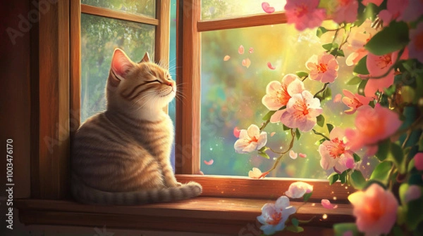 Obraz cat in the window