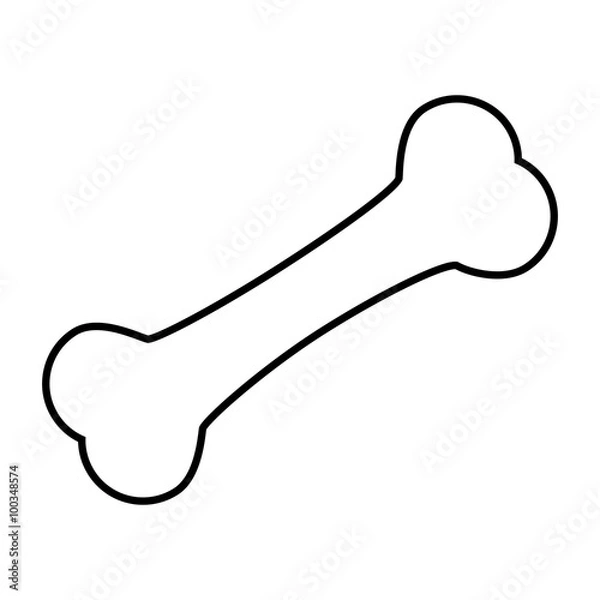 Fototapeta Bone line icon