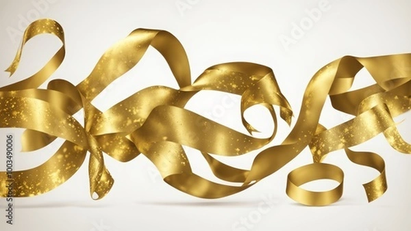 Obraz gold ribbon bow
