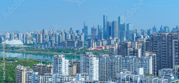 Obraz Modern urban skyscrapers in Nanning