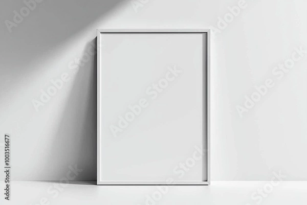 Fototapeta A3 Poster Mockup on White Background created with Generative AI