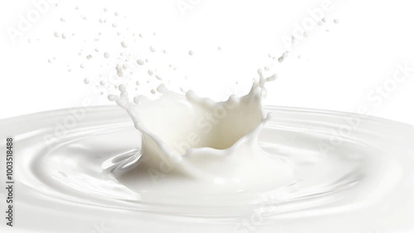 Fototapeta milk splash isolated on transparent background