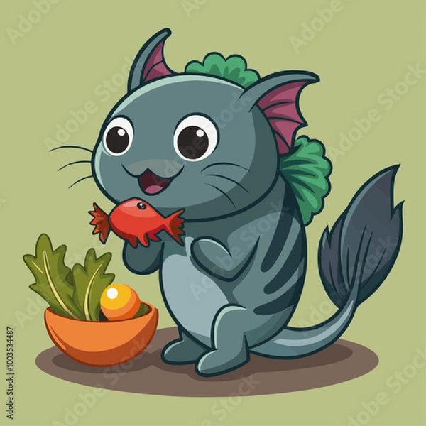 Obraz cat with flower