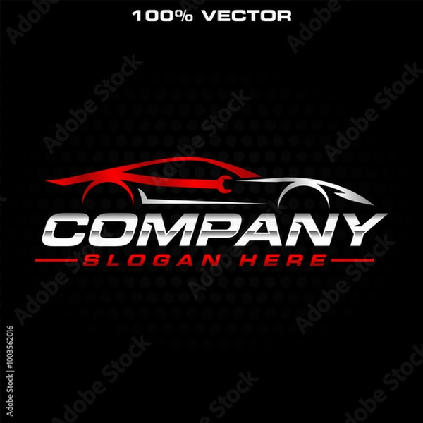 Fototapeta Auto repair logo template design. Vector
