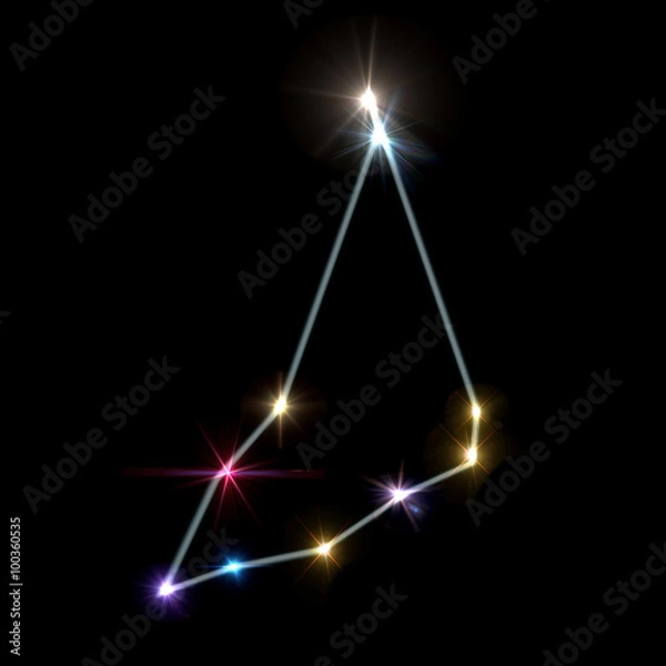 Obraz 10 Capricorn Horoscopes with black background