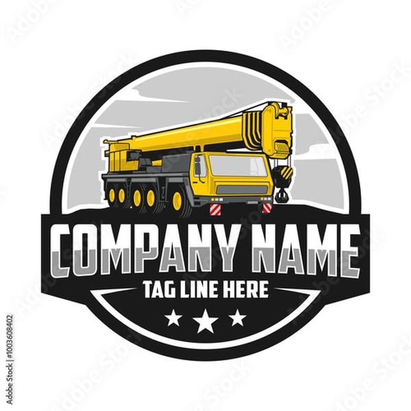 Fototapeta Mobile Cranes, Illustration Logo Vector