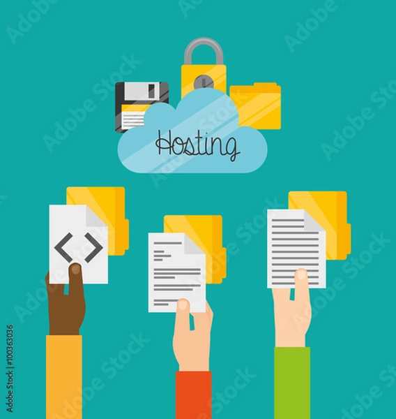 Fototapeta web hosting design 