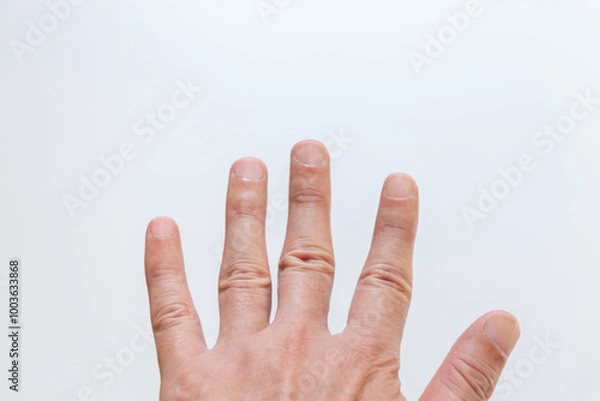 Fototapeta 五本の指を開いた左手