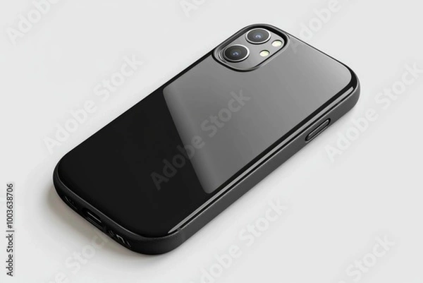 Fototapeta Smartphone case mockup isolated created with Generative AI