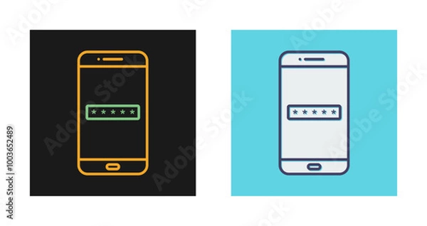 Fototapeta Passcode Vector Icon