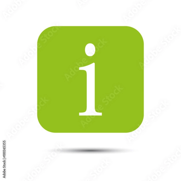 Obraz Information Vector Icon with shadow on white background