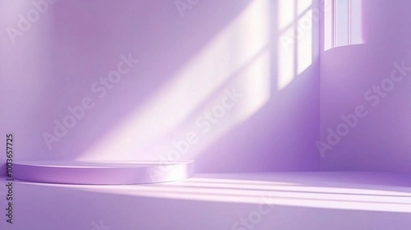 Obraz Soft Purple Room with Light and Shadow Play
