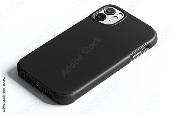 Fototapeta Smartphone case mockup isolated created with Generative AI