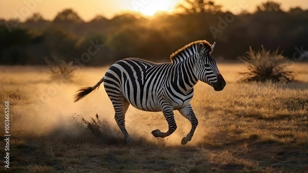 Obraz zebra in the savannah